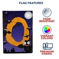 thumbnail image 5 of America Forever Monogram Halloween Bat Garden Flag 12.5 x 18 inches Letter O Double Sided Small Flags for Outside, Holiday Party Yard Outdoor Halloween Horror Nights Flag, 5 of 7