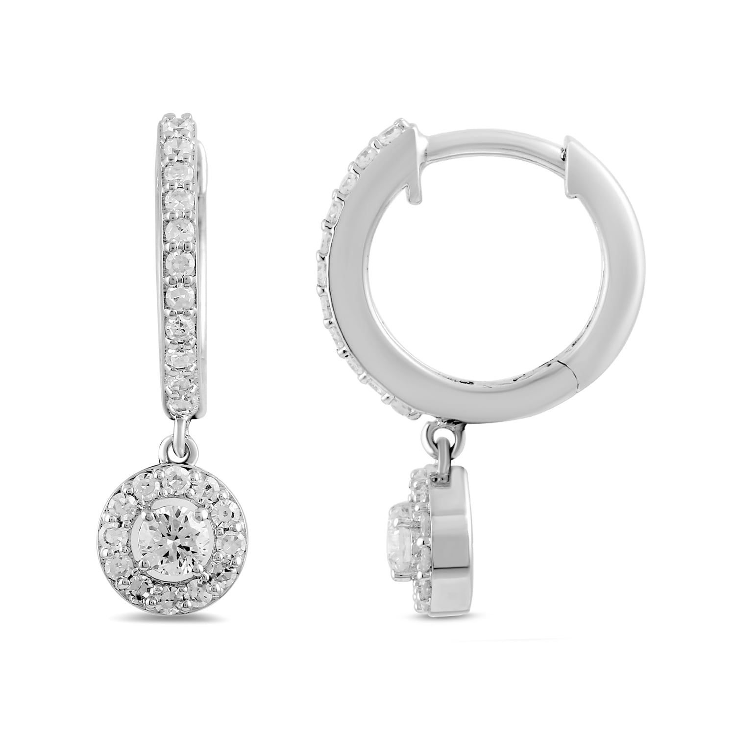 Brilliance Fine Jewelry Sterling Silver 1/2ct Lab Grown Diamond Drop Earrings