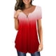 thumbnail image 1 of ICHUANYI Clearance Women's Shirt Tees Short Sleeve V-Neck T Shirt Tie-dye T-shirt Tops Blouse Gift For Women(Red, XL) ICHUANYI WER2023080902636, 1 of 5