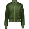 thumbnail image 3 of Holloway Sportswear XS Womens FLIGHT BOMBER JACKET Army Green 229732, 3 of 5
