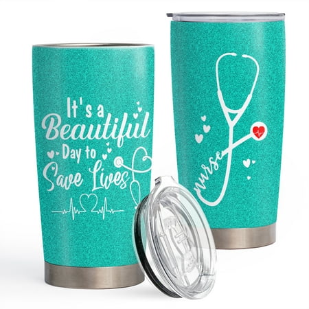 

Flagwix Stainless Steel Tumbler It s A Beautiful Day To Save Lives LNT86TUv1 Nurse Gifts Insulated 20oz Tumbler