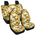 thumbnail image 5 of Jeiento Hummingbird Car Seat Covers Set of 4 Front Rear Bench Covers for Women Girls Sunflower Auto Seat Covers Travel Vintage Decor Car Accessories Fit for Truck Van SUV, 5 of 7