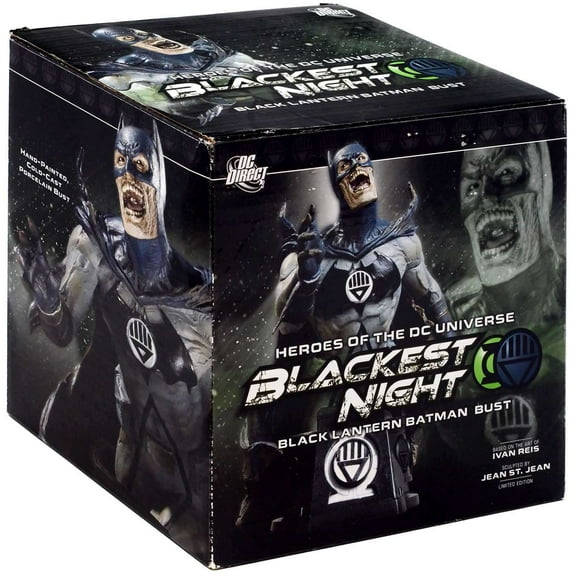 DC Blackest Night Black Lantern Batman Bust