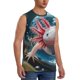 thumbnail image 2 of Fotbe Bubbles Axolotl Fantasy Men's Camiseta sin Mangas Estampada para Hombres, Playera Casual para Gimnasio, Entrenamiento, Playa-Large, 2 of 7