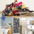 thumbnail image 4 of POINTERTECK Over The Door Shoe Organizer 24 Pockets Hanging Shoe Rack Holder Organizer with 4 Metal Over Door Hooks, 4 of 9