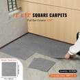 thumbnail image 2 of SKYSHALO 12pcs Peel and Stick Carpet Tile Self Adhesive Floor 12” x 12” Light Gray, 2 of 9