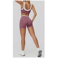 thumbnail image 5 of PISONIC Two Piece Workout Sets for Women Square Neck Sports Bra and Scrunch Butt Lifting Shorts Gym Yoga Active Wear Outfits, 5 of 7