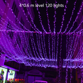 thumbnail image 2 of Luces de cadena LED, luces de carámbano 4M / 13 pies 120LED Cadena de luces de hadas estrelladas Insertar Banquete de boda Adepaton CPB-US-DYP877-6, 2 of 5