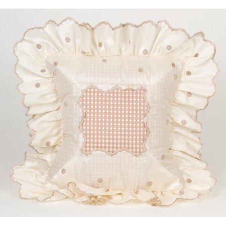 Glenna Jean Madison Dot with Ruffle Throw Pillow
