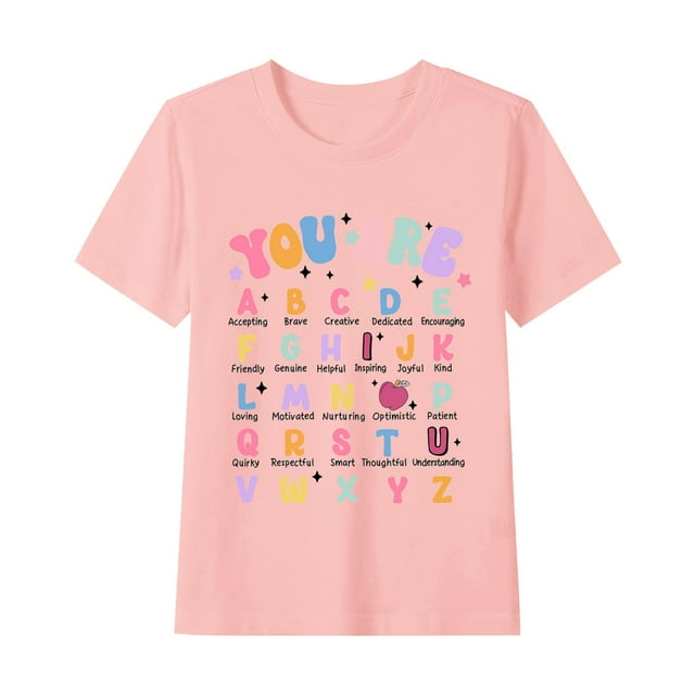 WRKEKC T-Shirts Garçons 1-12 Ans Imprimé Fryay Manches Courtes Col Rond Tenue Décontractée Enfants Tissu Doux Ajustement Confortable Tenue Quotidienne Été