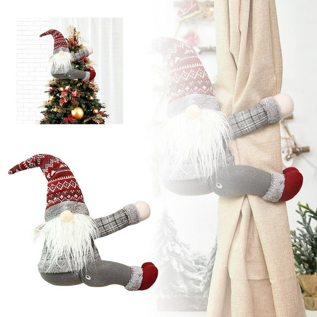 WIFKLSIIPG Christmas Decorations Knitted Wool Curtain Holder Door Curtain Buckle Home Curtain Decorations Christmas Curtain Ties with Buckles Christmas Curtain Buckles