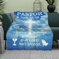 thumbnail image 2 of Pastor Appreciation Gifts, Pastor Gifts for Men, Christian Blanket, Religious Christian Gifts for Men, Unique Pastor Gifts for Church, Soft Blue Pastor Appreciation Throw Blanket 50"x40", 2 of 6