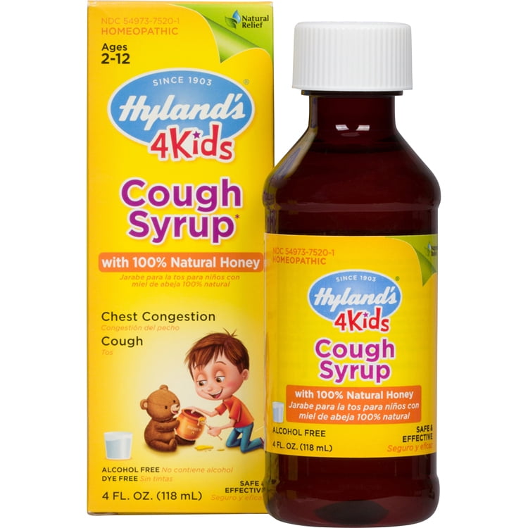 Hyland's 4 Kids Cough Syrup w/100 Natural Honey, Natural Relief of