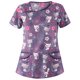 thumbnail image 1 of Pntutb Mujeres Casual Impresión Mangas Cortas O-Cuello Camiseta Suelta Blusa tops Pntutb Pntutb-8863, 1 of 3
