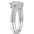thumbnail image 3 of Everly Women's Aquamarine 10k White Gold Bridal Set, 3 of 8