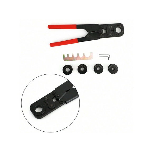 3/8" 1/2" 5/8" 3/4" 1" 5in1 Pex Crimper Kit Copper Ring Crimping Plumbing Tool