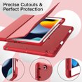 thumbnail image 4 of JETech Case for iPad 10.2 Inch 2021/2020/2019 (9th/8th/7th) Model with Pencil Holder, Slim Tablet Cover with Soft TPU Back, Auto Wake/Sleep (Red), 4 of 8
