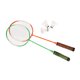 thumbnail image 3 of Juego de raquetas de bádminton con esponja elástica de alta calidad, agarre cómodo, raqueta de bádminton de aleación de acero y 3 volantes., 3 of 14
