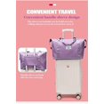 thumbnail image 4 of Bolsa de viaje de gran tamaño, bolsa deportiva para gimnasio, bolsa de hombro para el fin de semana, para pasar la noche para mujer (púrpura) brillar Electrónica, 4 of 5