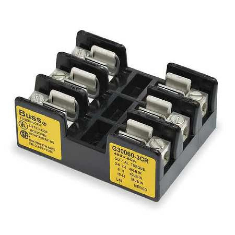 EATON BUSSMANN G300603CR Fuse Block,Industrial,60A,3 Pole Walmart