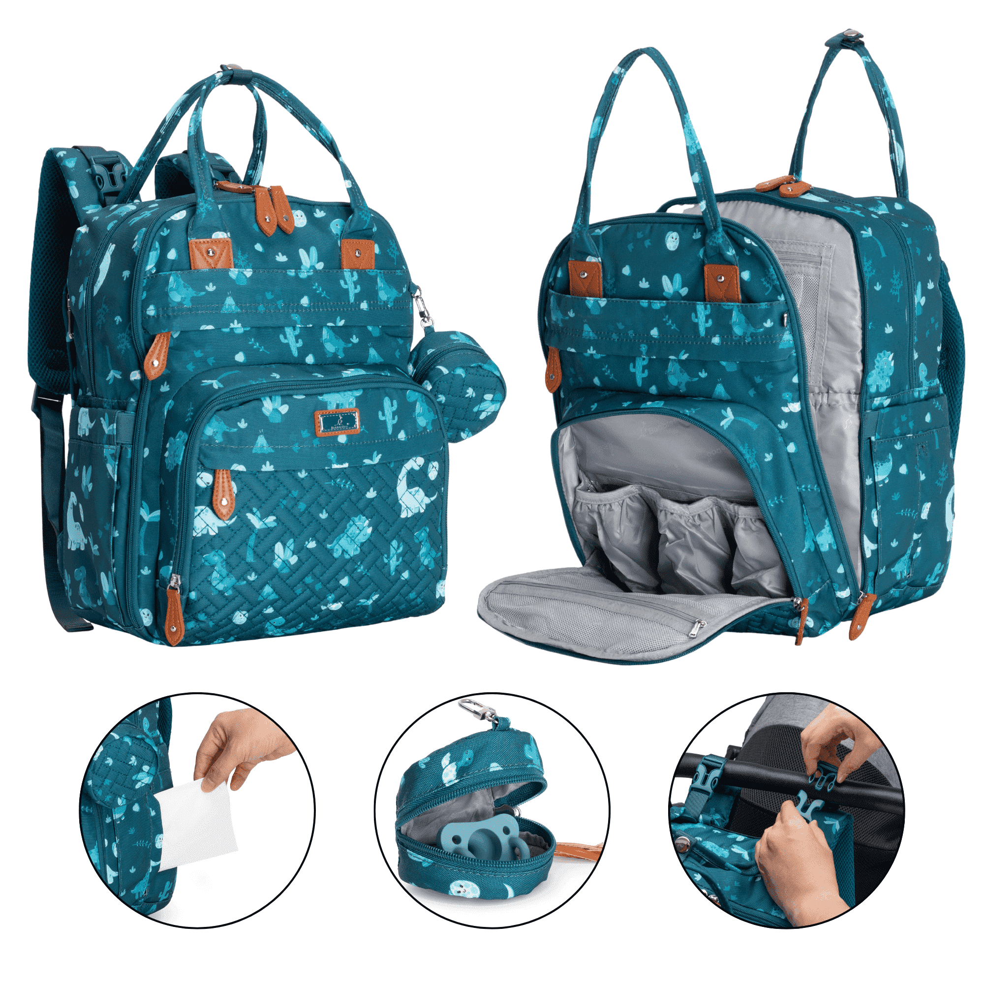 BabbleRoo Original Diaper Bag Backpack 26L
