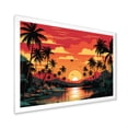 thumbnail image 2 of Designart "Bold Landscape Orange Sunset I" Coastal Framed Wall Art Decor - Coastal Orange Coastal Sunset Hallway Framed Wall Art Decor, 2 of 6
