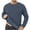 Dark Blue, variant on GigrtiJin Men's Warm Thick Pullover Tops Solid Color Casual Round-Neck Shirts Long Sleeves Fashion Loose Basic Blouse