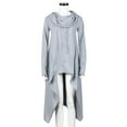 thumbnail image 6 of XIAONU Blouses For Women Irregular Long Size Hoodie Tops Solid Color Long Sleeves Trendy Sweatshirt Hood Blouse, 6 of 7