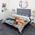 thumbnail image 1 of Designart "Retro Reflections Colorful Mid Century Vibes III" Abstract Bedding Covert Set - Abstract Midcentury Multi-Color Mid-Century Bed Set With 2 Shams, 1 of 6
