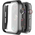 thumbnail image 3 of Misxi Paquete de 2 Estuches Rígidos para PC con Protector de Pantalla de Vidrio Templado Compatible con Apple Watch SE Series 6 Series 5 Series 4 40 mm - Negro, 3 of 4