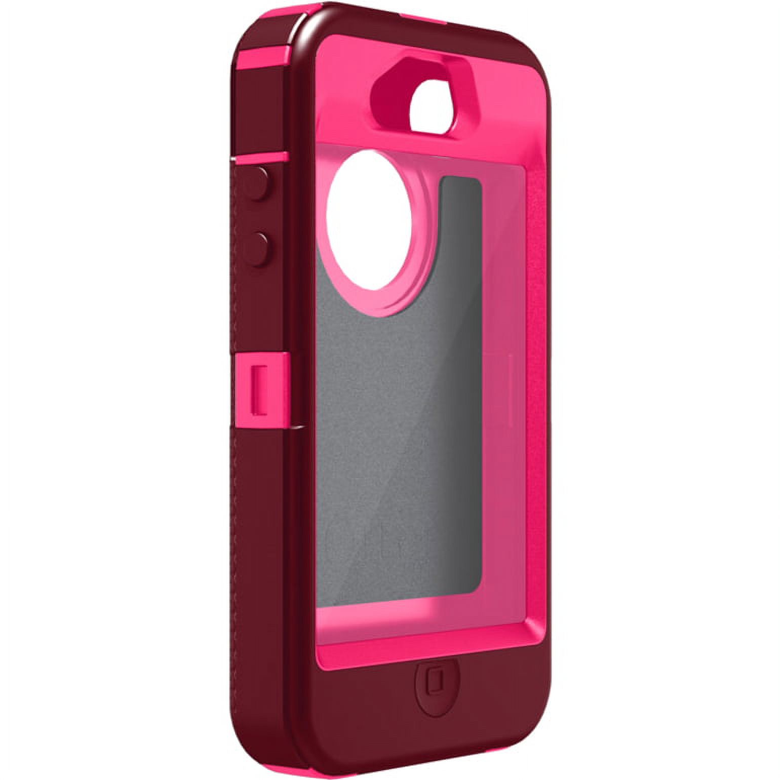 OtterBox Defender Rugged Carrying Case (Holster) Apple iPhone 4S, iPhone 4 Smartphone, Deep Plum, Peony Pink - image 3 of 5