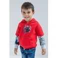 thumbnail image 2 of Marvel Spider-Man Big Boys Fleece Hangdown Hoodie Red 14-16, 2 of 5