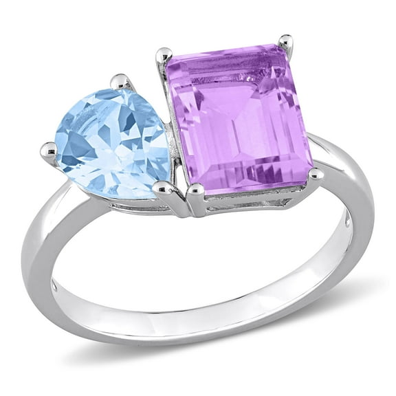 Everly Women's Topaz and Amethyst Sterling Silver Ring