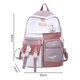 thumbnail image 3 of Bolsa Mochila de nailon para mujer, mochila bonita a la moda con varios bolsillos y cremallera (rosa) Ndcxsfigh Para Estrenar, 3 of 9