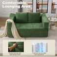 thumbnail image 3 of Modern Fold-Out Sofa Bed, Convertible Chair Floor Couch & Sleeping Mattress with 2 Side Pockets and Removable Backrest for Living Room, Bedroom, Apartment, 3 of 8