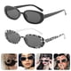 thumbnail image 3 of 2 pares de gafas de sol elegantes para fiestas, gafas creativas y de moda., 3 of 5