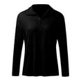thumbnail image 4 of DuoJiaJ Women's Autumn/Winter Zip Up Long Sleeve Knitted Sweater Cardigan Crewneck Sweater Black L, 4 of 4