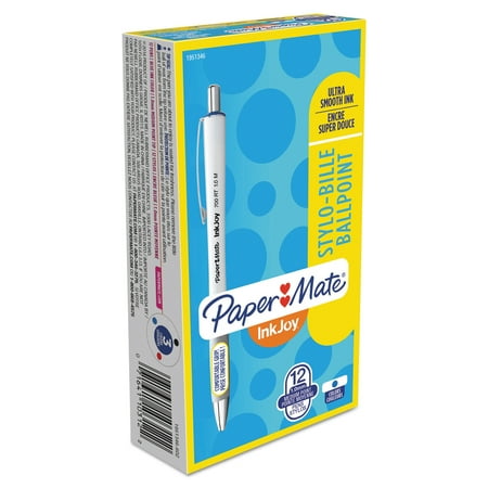 - Paper Mate InkJoy 700RT Ballpoint Pen, 1.0mm, Blue Ink, 12pc