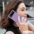 thumbnail image 6 of Galaxy Z Flip 4 Case with Shoulder Strap Lanyard, Allytech Glitter PU Leather Card Holder Pocket Removable Crossbody Strap Case for Samsung Galaxy Z Flip 4 5G 2022, Purple, 6 of 10
