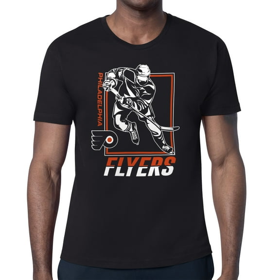 Men's Starter Black Philadelphia Flyers Player Grid T-Shirt