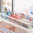 thumbnail image 1 of Fiudx Organizador de Maquillaje, Organizador de Escritorio de Gran Capacidad, Multifuncional para Tocador y Baño, Cajones Transparentes para Cosméticos, Joyas, Cuidado de Uñas, Uso En La Oficina o El, 1 of 6