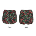 thumbnail image 3 of Daiia Strawberry Pattern Women's 2 in 1 Running Shorts - Lightweight Athletic Workout Gym Yoga Shorts Liner with Phone Pockets-Large, 3 of 7