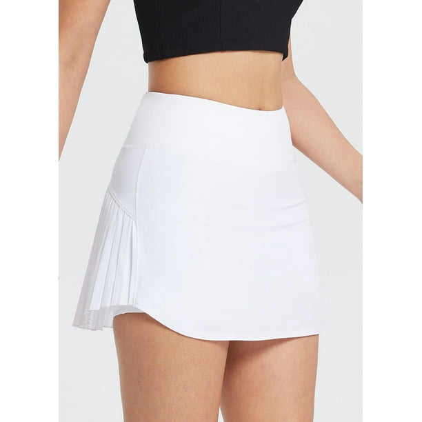 BALEAF Women's Pleated Tennis Skirts with Shorts Pockets High Waisted