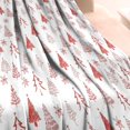thumbnail image 3 of Red Christmas Tree Pattern Blanket,Comfortable Soft Flannel Throw Blanket,All Season,Warm Lightweight Blankets for Sofa Bed Couch Living Room Chair,60"x80", 3 of 4