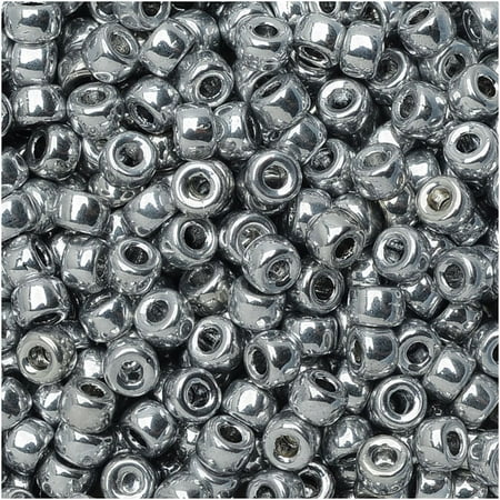 Tube Czech Glass Beads - Czech Glass Matubo, 8/0 Seed Bead, 8 Gram Tube, Crystal Full Labrador