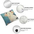 thumbnail image 6 of Material Square Cartoon Cats Sofa Pillow Covers Indoor Home Decorative Cute Pillowcase Comfortable Cushion Cover for Bed Sofa car, 6 of 7