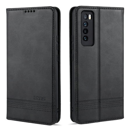 For Huawei Nova 7 AZNS Magnetic Calf Texture Horizontal Flip Leather Case with Card Slots & Holder