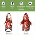 thumbnail image 6 of Fotbe Red Leaf Flame Fox Print Small Dog Sweater Hoodies Pet Grey Hooded Soft Fleece Sweatshirts with Pocket Fall Winter Puppy Cat Sweaters Warm Clothes-Small, 6 of 7