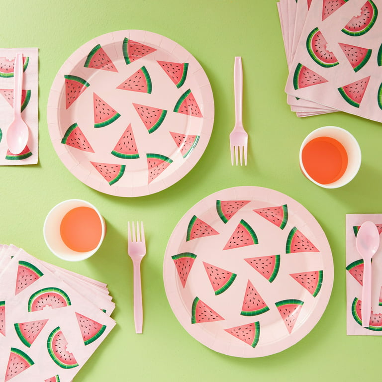 Watermelon Party Supplies 9 inch Paper Plates (9 in. 80 Pack)