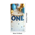 thumbnail image 1 of Blue Gold First Birthday Balloon Decorations Banner Backdrop Stars Decor Background Photography Props One Year Celebration Party Supplies, 1 of 4